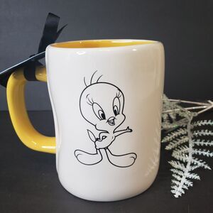Adorable Rae Dunn Looney Tunes Collectible Tweety Bird Double Sided Mug Cup
